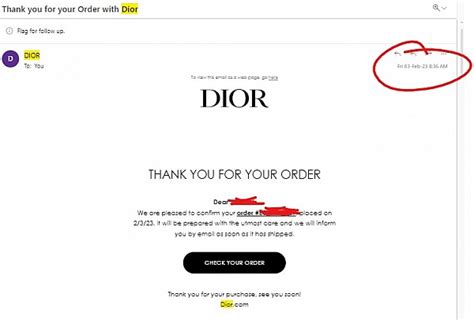 air dior order|Dior order processing.